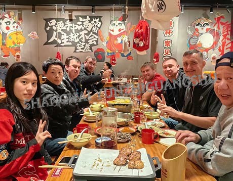Una cena memorabile in compagnia dei nostri clienti internazionali.